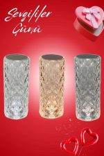 Sevgililer Günü İçin Hediye Kristal Lamba Sevgiliye Hediye USB Şarjlı Gece Lambası - Görsel 5