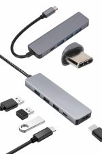 Çevirici Dönüştürücü Adaptör Macbook 3 In 1 Type-C To Hdmı USB 3.0 - Görsel 4