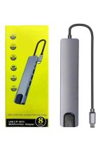 Macbook Pro/air Uyumlu USB Type-C 8 In 1 Hub Dönüştürücü Çevirici Çoklayıcı USB Hdmı Micro Sd 8 Girişli - Görsel 4