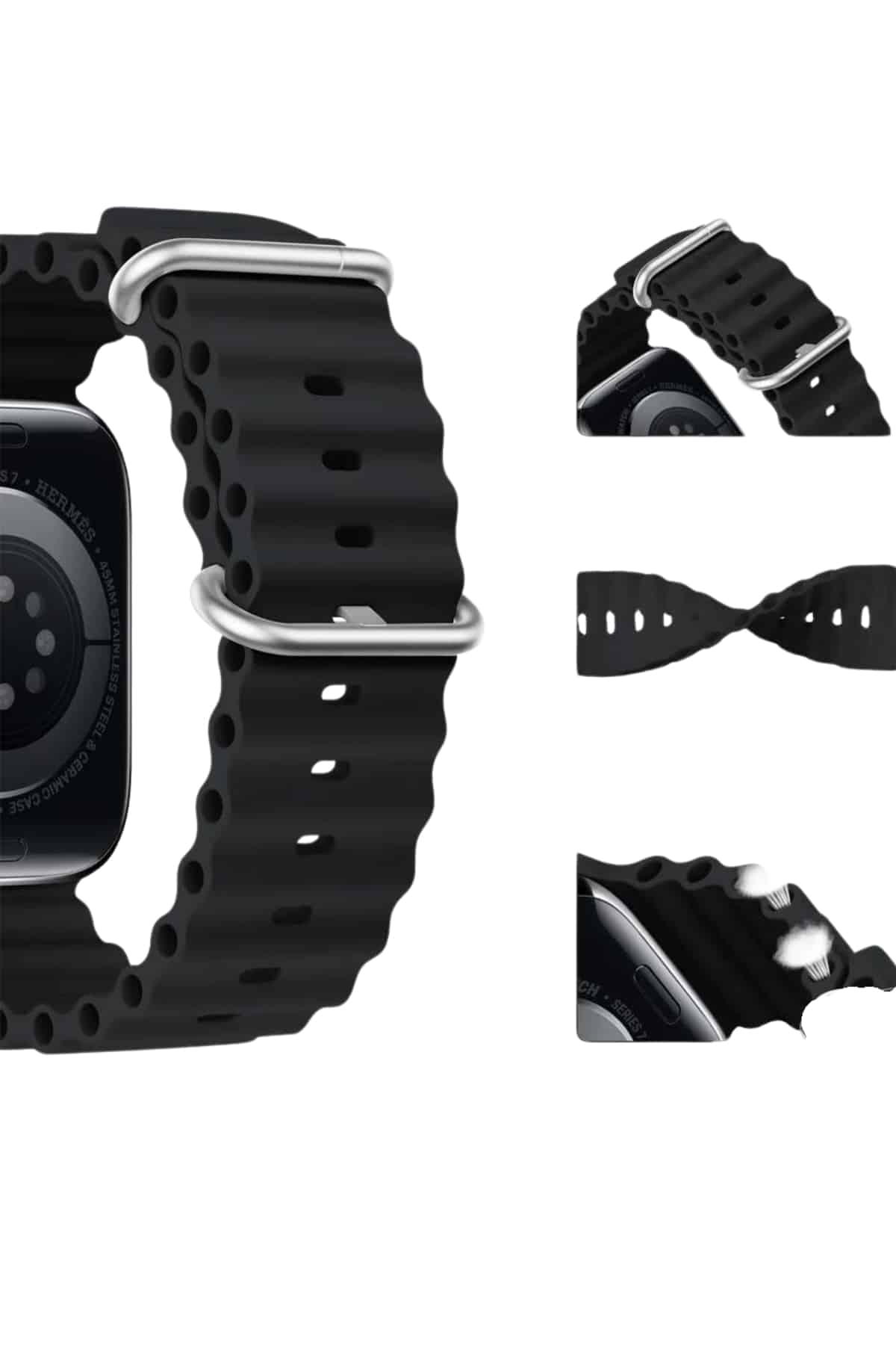 1215609_12-14.jpg Akıllı Saat Bluetooth Bağlantılı NFC ve GPS Uyumlu Nabız Ölçer Sesli Görüşme - Görsel 5