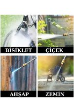 Şarjlı Oto Yıkama, Bahçe Sulama Tabancası Makinesi Yüksek Basınçlı - Görsel 2