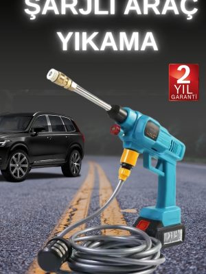 Şarjlı Ve Yüksek Basınçlı Oto Yıkama Makinesi Ve Sulama Tabancası Bahçe Yıkama Makinesi