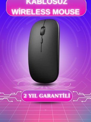 Kablosuz Mouse Fare Şarjlı Bluetooth Wireless Çift Modlu Sessiz