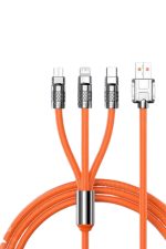 3 İn 1 Süper Hızlı Şarj Kablosu Android ve İOS Uyumlu Silikon Şarj Kablosu - Görsel 3