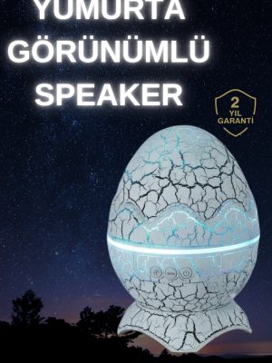 Dinozor Yumurtası Gece Masa Lambası Bluetooth Hoparlör 14 Renk Seçeneği