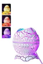 Yumurta Şeklinde Su Dalgalı Bluetooth Speaker Lamba Renkli Şarjlı - Görsel 5