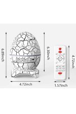 Yumurta Şeklinde Su Dalgalı Bluetooth Speaker Lamba Renkli Şarjlı - Görsel 3
