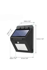 Bahçe Aydınlatma Sensörlü Güneş Enerjili Duvar Lambası 40 Led Işık - Görsel 5