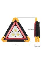 Işıklı Üçgen Reflektör Led Projektör Acil Durum Feneri Flaşör 500 Lümen - Görsel 4