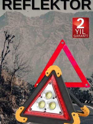 Solar Şarjlı Çok Fonksiyonlu Reflektör Işıklı Ikaz Lambası Acil Durum Reflektörü Acil Durum Uyarı Lambası