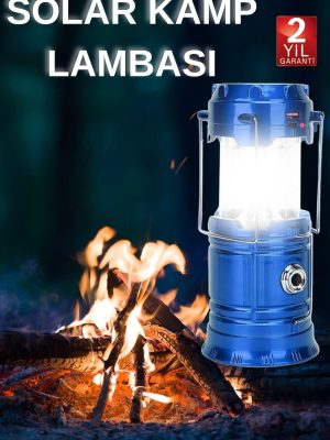 Kamp Lambası El Feneri Askılı Büyük Boy USB Şarjlı Işıldak