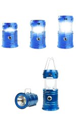 Solar Şarjlı Kamp Lambası Güneş Enerjili Kızaklı Kamp Feneri Çadır Feneri Led Işıldak - Görsel 2