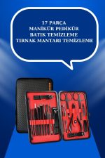 17 Parça El Ayak Bakım Seti Tırnak Temizleme Manikür Pedikür Cımbız Törpü Tırnak Makası - Görsel 2