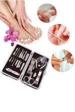 12 Parça Paslanmaz Çelik Kompakt ve Taşınabilir Manikür Makası Tırnak Makası - Görsel 3