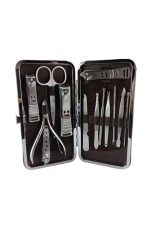 12 Parça Manikür Pedikür Seti Özel Deri Çanta El Ayak Bakımı Akne ve Sivilce Temizleme - Görsel 4