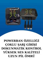Wireless Şarjlı Akıllı Saat ve Dijital Göstergeli Kablosuz Bluetooth Kulaklık Nabız Ölçer - Görsel 2