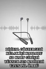 Alarm ve Titreşim Özellikli Akıllı Saat ve Mikrofonlu Kablolu Bluetooth Kulaklık 60 Saat - Görsel 2