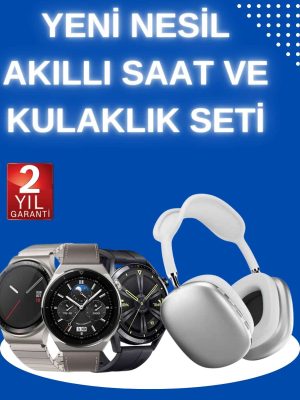 Yeni Nesil Sesli Görüşme Akıllı Saat ve Powerbank Çoklu Şarj Girişli Bluetooth Kulaklık Nabız Ölçer