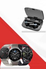 Kulak İçi Kablosuz Bluetooth Kulaklık ve NFC ve GPS Özellikli Akıllı Saat Alarm ve Titreşim - Görsel 5