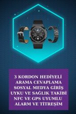 Kulak İçi Kablosuz Bluetooth Kulaklık ve NFC ve GPS Özellikli Akıllı Saat Alarm ve Titreşim - Görsel 2