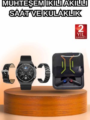 Dijital Göstergeli Bluetooth Kulaklık ve Bildirim Görebilen Akıllı Saat Alarm ve Titreşim