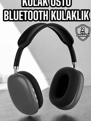 P9 Plus Kulaklık Siyah Bluetooth Bağlantılı Kulak Üstü Kablosuz ANC Özelliği