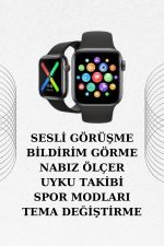 İkili Set Dev Kampanya Ucuz Kulaklık Ucuz Akıllı Saat Gürültü Önleyici Uzun Pil Ömrü - Görsel 2