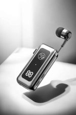 Kablolu Makaralı Bluetooth Kulaklık Uzun Pil Ömrü Dijital Göstergeli - Görsel 4