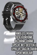 Bluetooth Bağlantılı Akıllı Saat Tüm Telefonlara Uyumlu Değiştirilebilir Kordon - Görsel 3