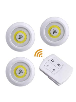Led Lamba 3'lü Uzaktan Kumandalı Yapışkanlı