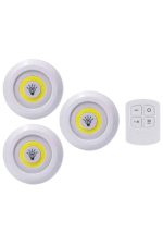 Led Lamba 3'lü Uzaktan Kumandalı Yapışkanlı - Görsel 4