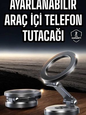 Araç İçi Telefon Tutacağı Manyetik Tasarım Ayarlanabilir