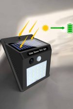 Güneş Enerjili Bahçe Lambası Solar Gece Aydınlatma Sensörlü Lamba - Görsel 3