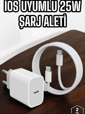 Şarj Aleti İOS 15/15 Pro Max Uyumlu Şarj Adaptörü ve Kablosu