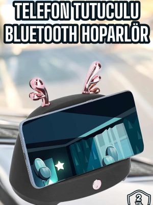 Bluetooth Hoparlör Telefon Tutuculu Akıllı Hoparlör Uzun Pil Ömrü