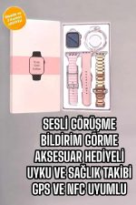 Akıllı Saat Amoled Ekran 3 Kordonlu Aksesuar Hediyeli Sesli Görüşme - Görsel 2