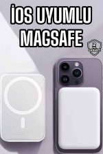 5000 Mah İOS Uyumlu Magsafe Kablosuz Şarj Hızlı Şarj Desteği