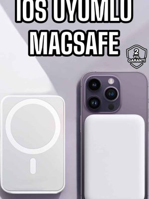 5000 Mah İOS Uyumlu Magsafe Kablosuz Şarj Hızlı Şarj Desteği