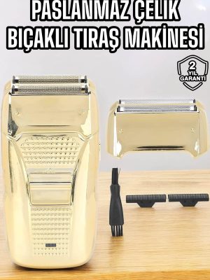 Tıraş Makinesi Paslanmaz Çelik Şarjlı Taşınabilir