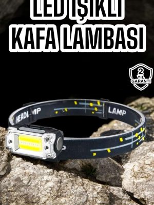Kamp Feneri Balıkçı Feneri Başlıklı Suya Dayanıklı Kafa Lambası