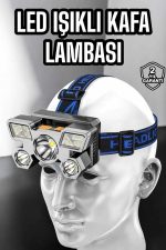 Kafa Lambası Hafif ve Esnek Çift Anahtarlı Far Led Işık