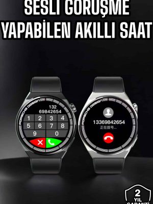 Akıllı Saat Nabız Sensörlü Bildirim Görebilen Spor Modları GPS Takibi