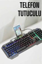 Oyuncu Klavyesi Q Klavye RGB Işıklı Mouse Hediyeli - Görsel 3