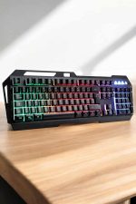 Q Klavye RGB Işıklı Klavye Ve Mouse Seti Kablolu Mouse Hediyeliş - Görsel 4