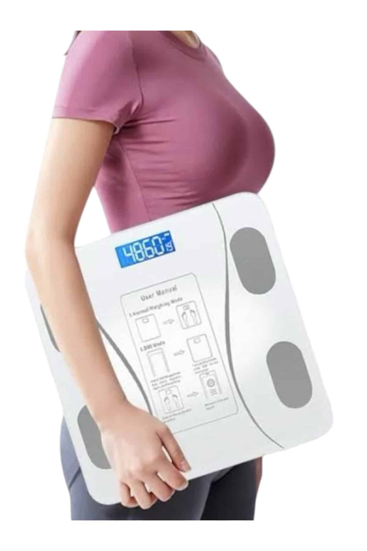 1215855_WhatsApp-Gorsel-2025-01-15-saat-14.02.20_9936b0b6-Photoroom.jpg Akıllı Tartı Bluetooth Bağlantılı Yağ Ölçebilen Tartı Yeni Nesil - Görsel 1