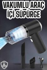 Üflemeli Güçlü Vakumlu Ev Ofis Araç Süpürgesi El Süpürgesi Şarjlı