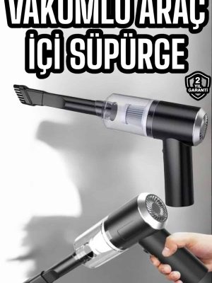 Araç İçi Süpürge Filtreli Şarjlı Süpürge Vakumlu Yıkanabilir