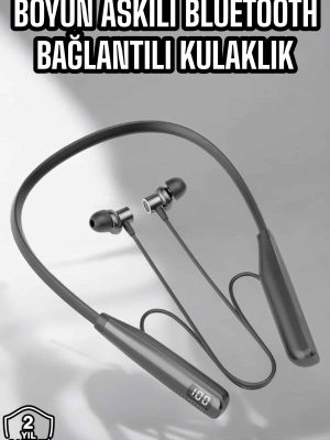 Boyun Bantlı Bluetooth Kulaklık Yüksek Ses Kaliteli 100 Saat Kulaklık