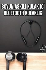 Kablolu Boyun Askılı Dijital Göstergeli Bluetooth Kulaklığı 60 Saat