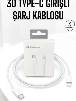 Iphone Uyumlu İOS Uyumlu Lightning Hızlı Şarj Tye C Lightning Şarj Kablosu